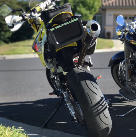 Motorcycle blackout plate frames